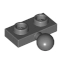 Plate With Ball 1x2 (Middle)