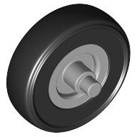 Wheel With Molded Hard Rubber Tire Ø14.4 x 1.9