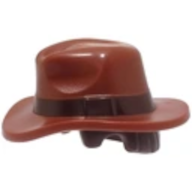 Fedora Outback With Wide Brim And Short Hair