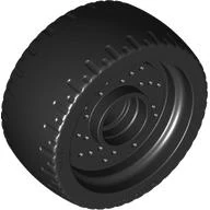 Wheel With Molded Hard Rubber Tire 24x12