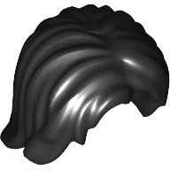 Mini Fig. Wig Mid-Length Tousled with Center Part