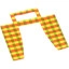 Fabric Curtain with Red, Yellow, and Green Pattern