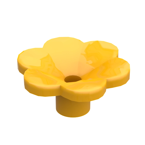 Flower with 6 Rounded Petals and Pin